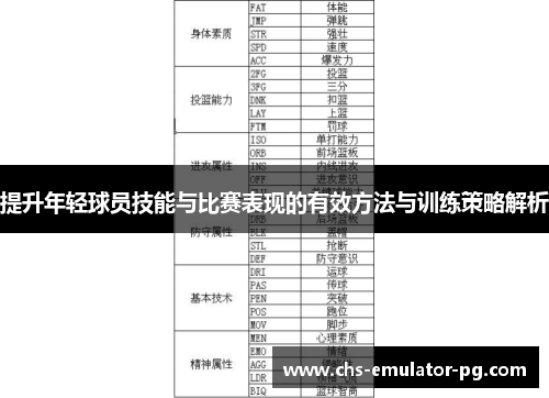 提升年轻球员技能与比赛表现的有效方法与训练策略解析